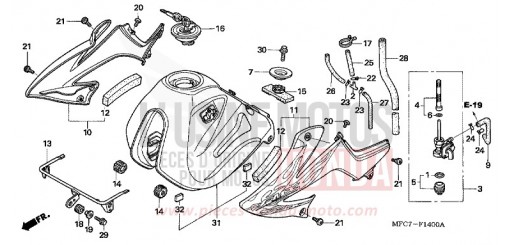RESERVOIR A CARBURANT FMX6506 de 2006